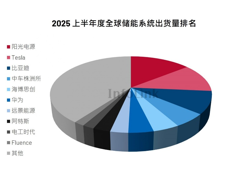 2025年上半年全球储能系统出货量榜单揭晓